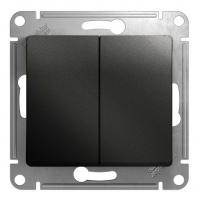 Выключатель 2-кл. Schneider Electric Glossa антрацит