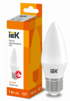Лампа светодиодная IEK Е27 3000К 7 Вт
